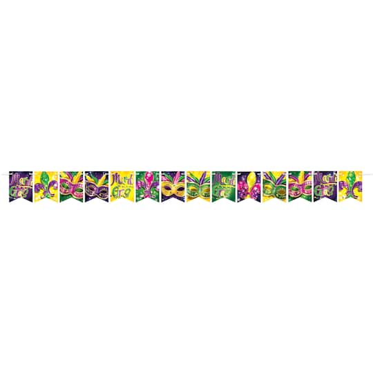Beistle 7ft. Foil Mardi Gras Streamer